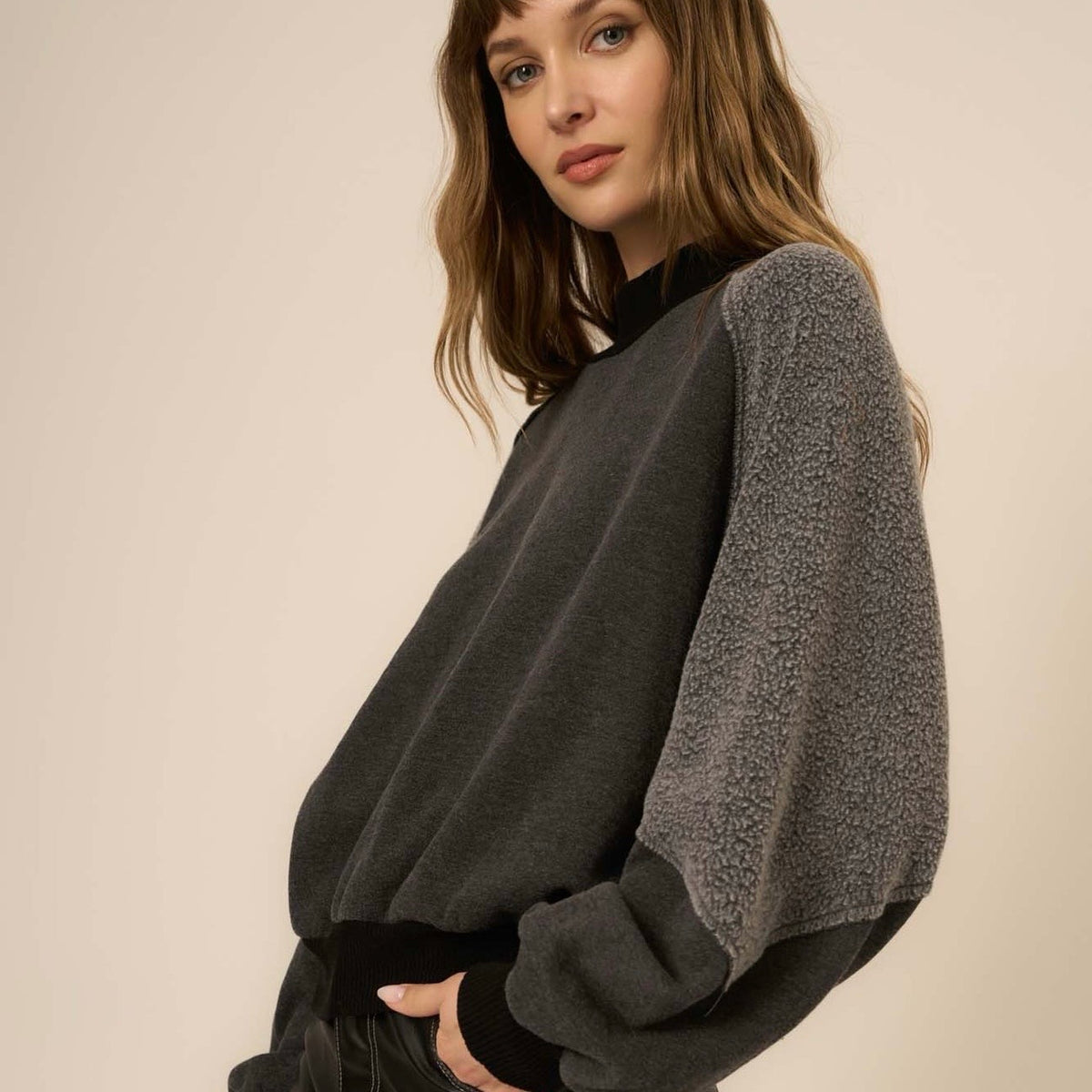 PROJECT SOCIAL T Bette Mockneck Sweatshirt
