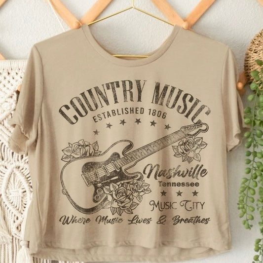 Country Music Crop Top
