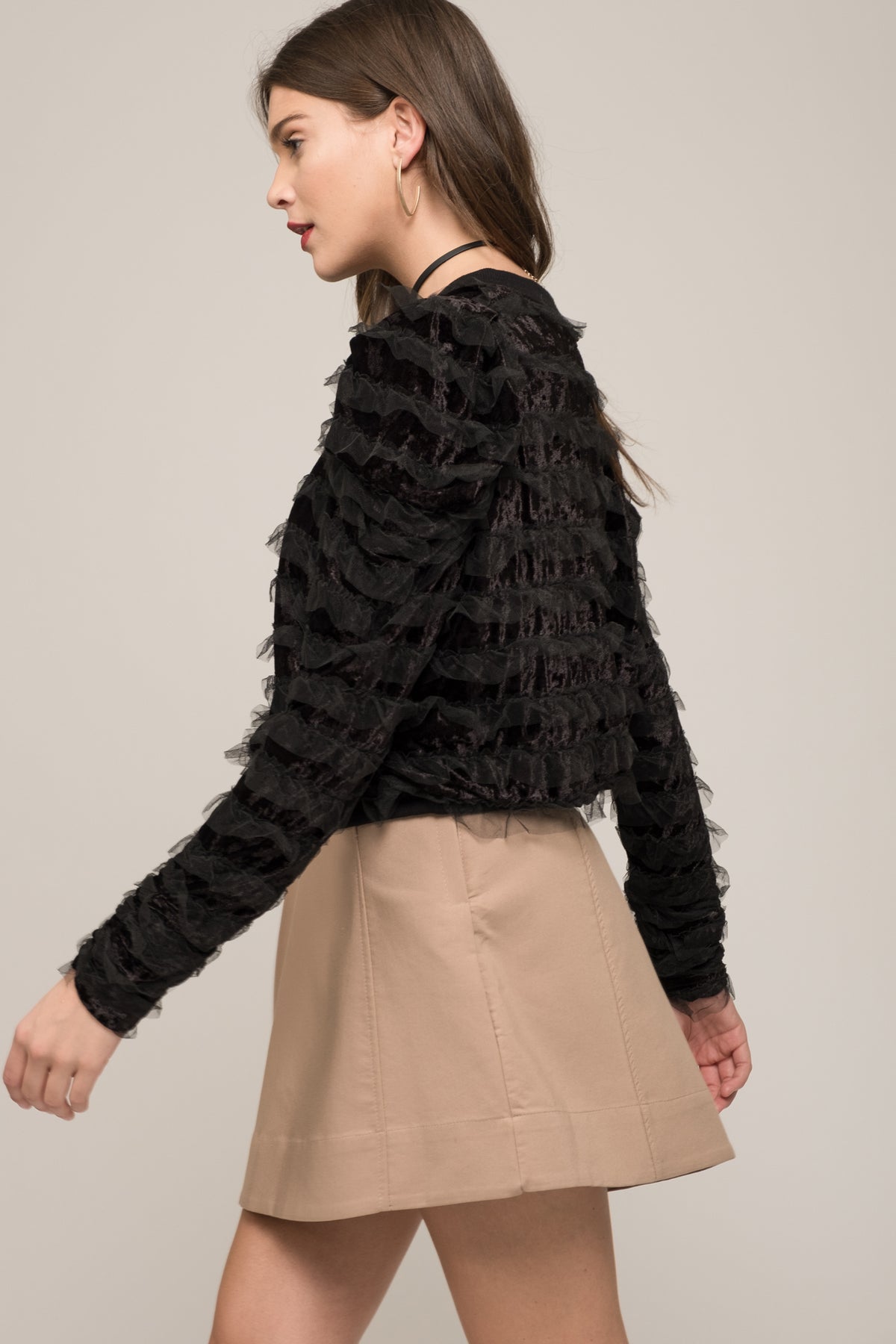 MOON RIVER Blair Velvet Top