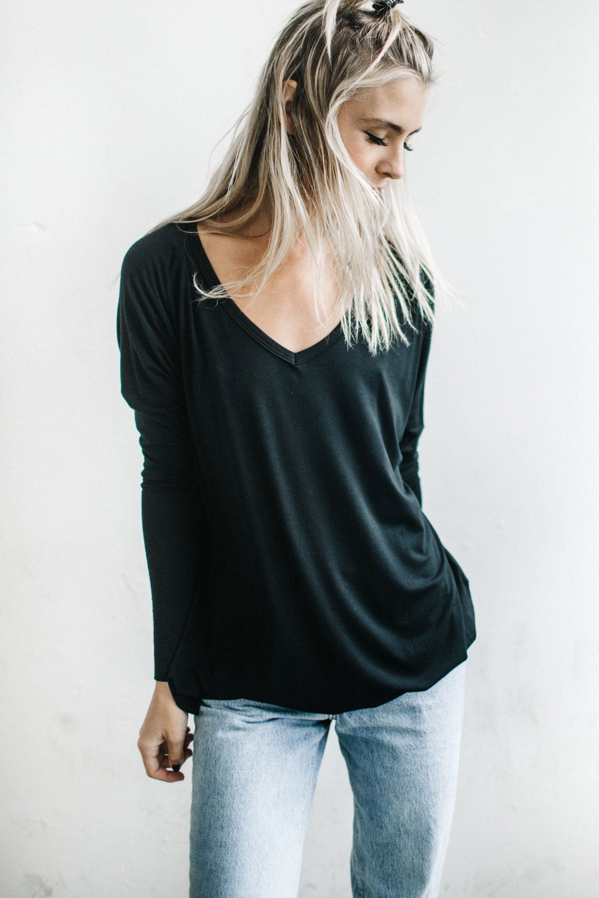 JOAH BROWN For Keeps V- Neck- Black