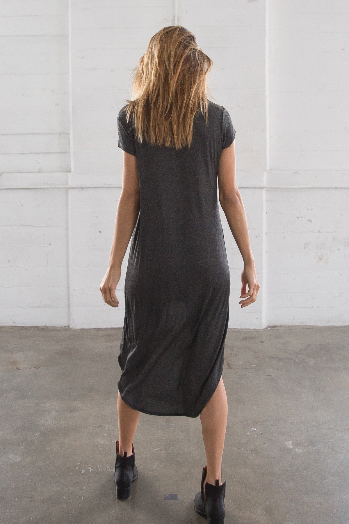 On Point Dress- Charcoal