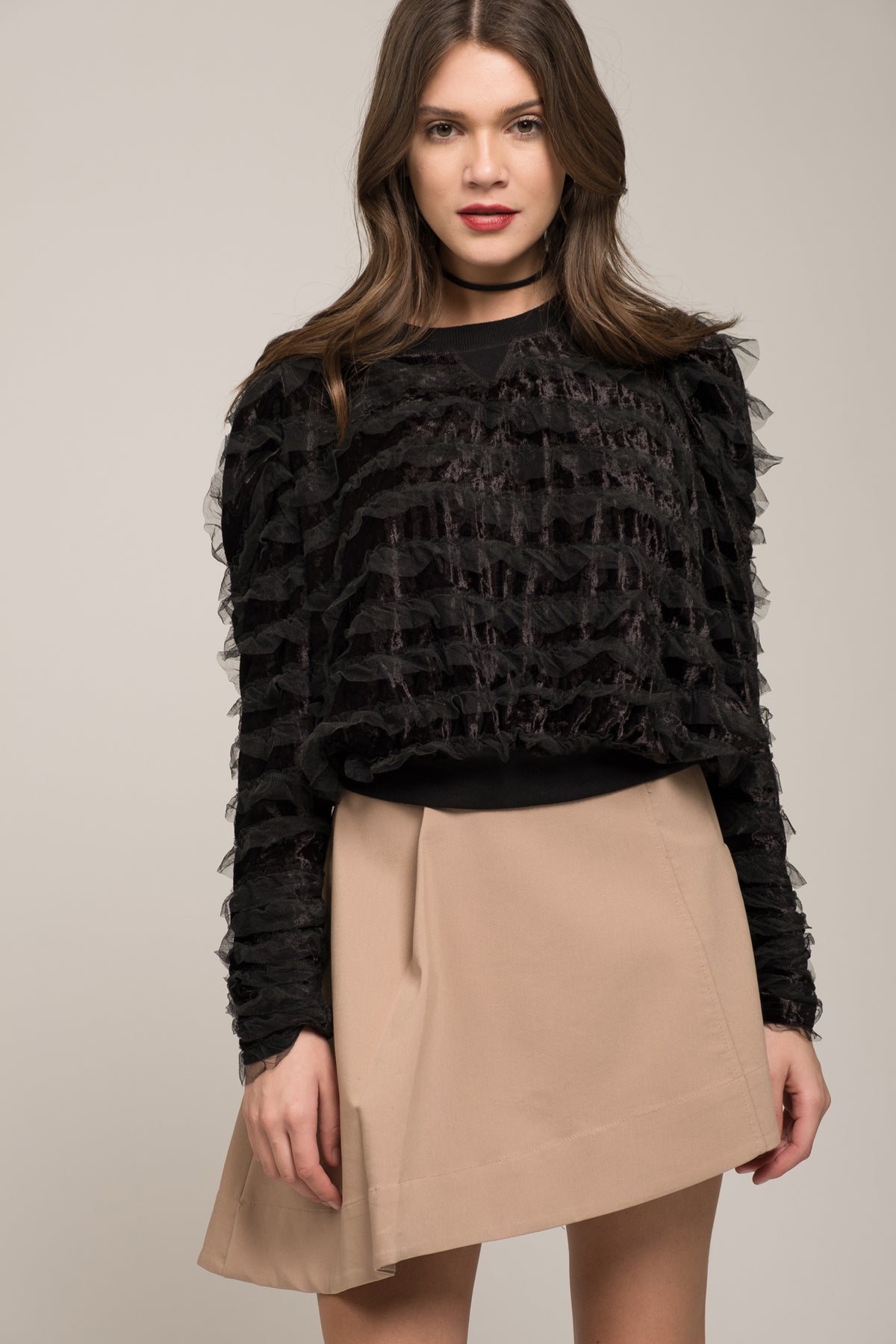 MOON RIVER Blair Velvet Top