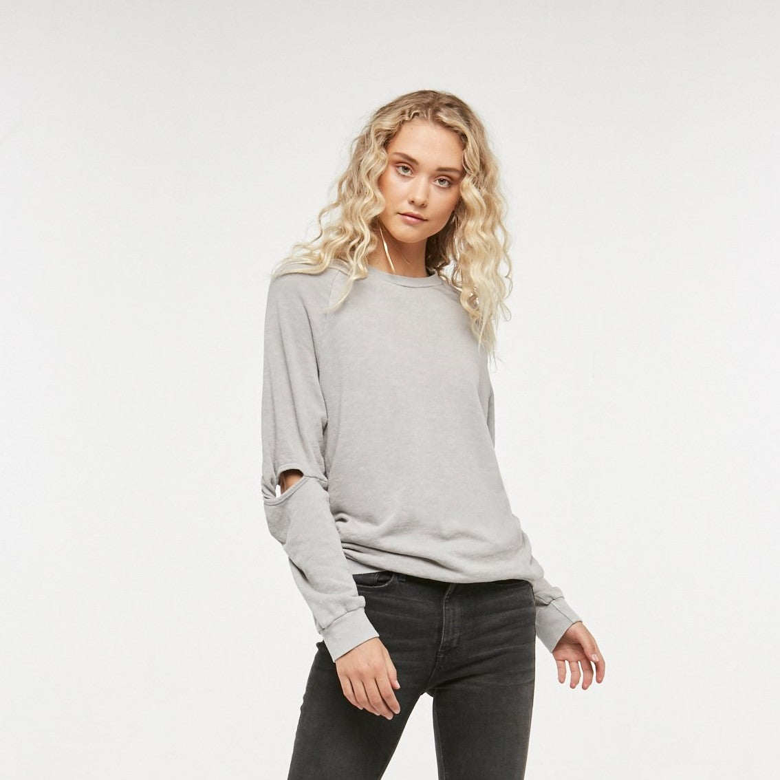 PROJECT SOCIAL T Rias Twist Sleeve Sweatshirt