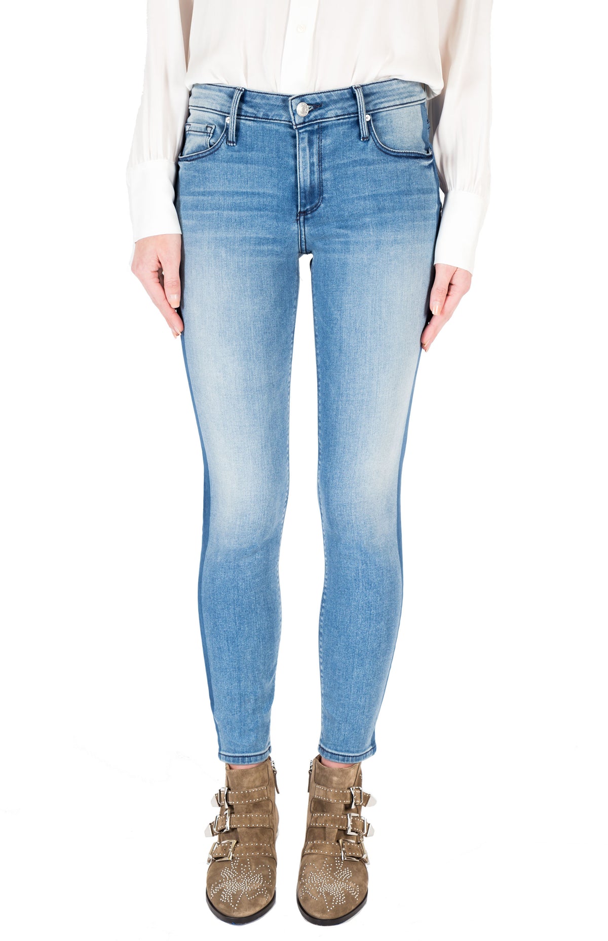 BLACK ORCHID-Jude Crop Tuxedo Stripe