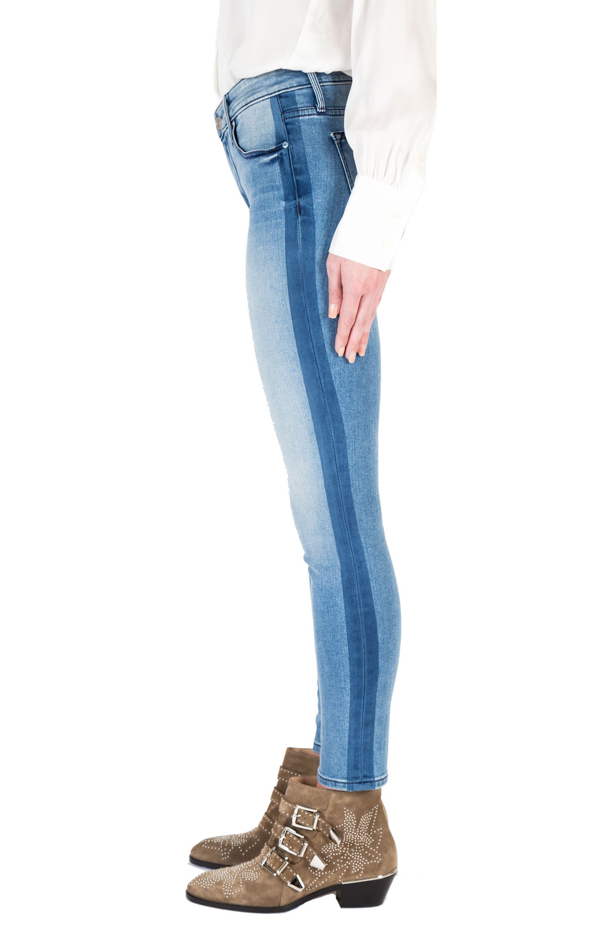 BLACK ORCHID-Jude Crop Tuxedo Stripe