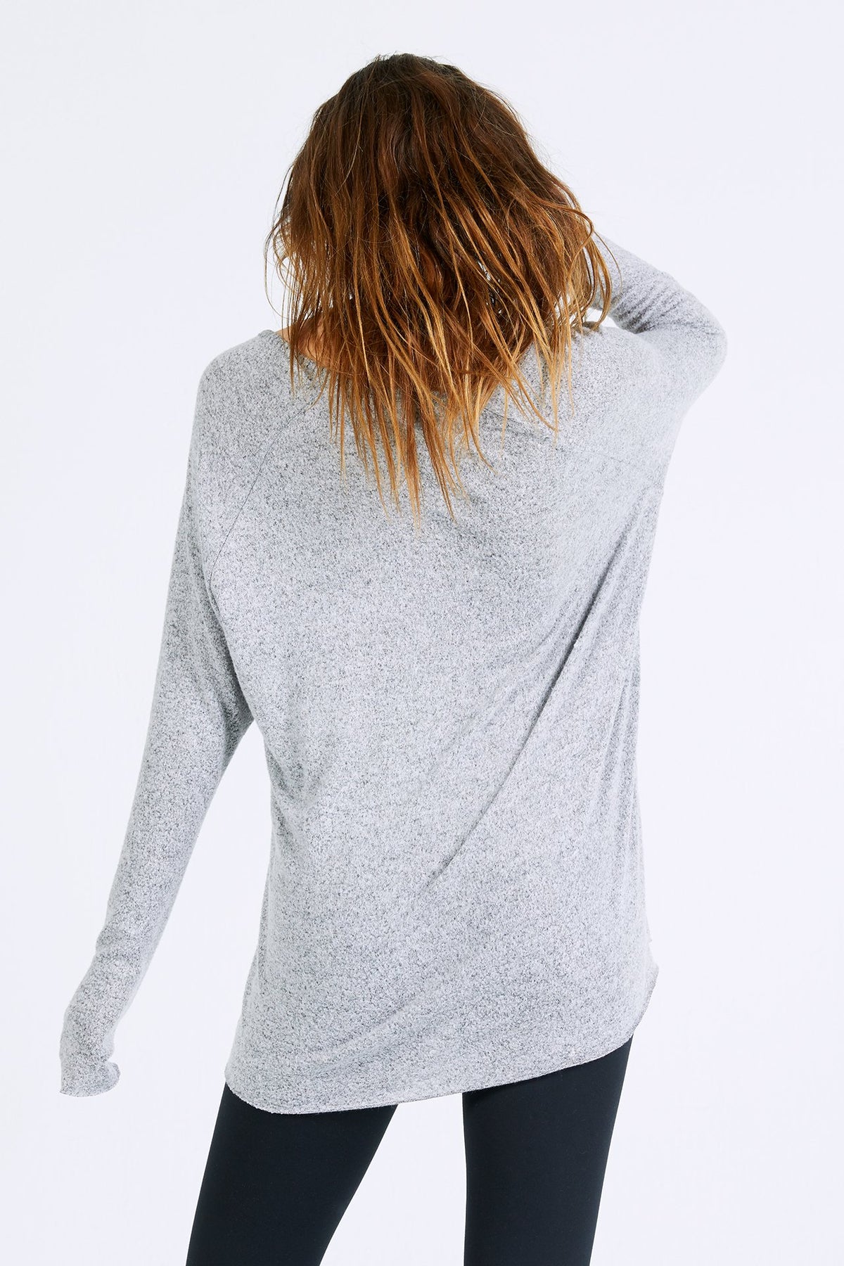 JOAH BROWN For Keeps V Neck- Salt & Pepper Hacci