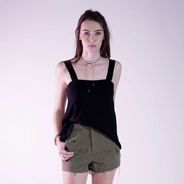 Knot Sisters Kelsey Tank- Black