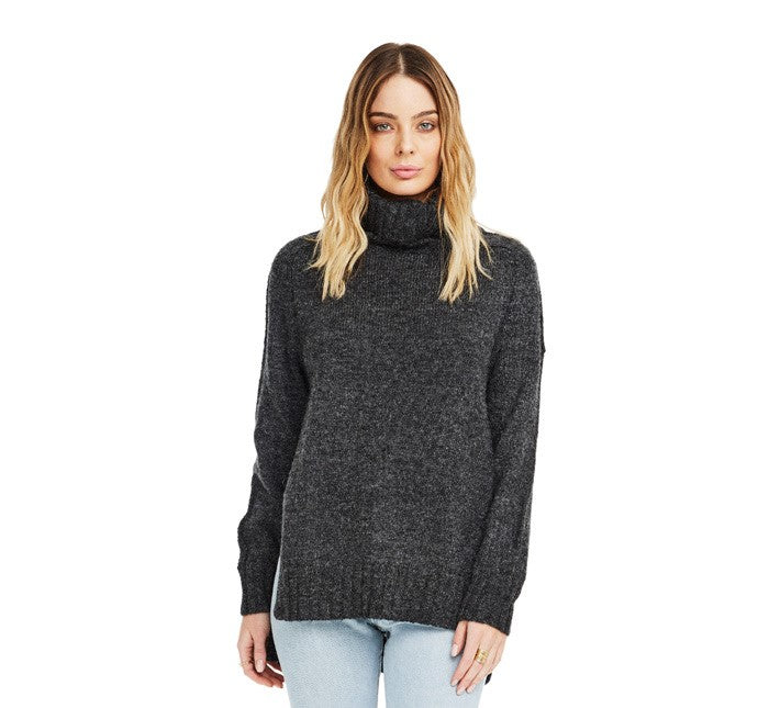 ASTR Stacy Sweater- Charcoal