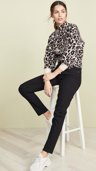 LINE+DOT Animal Adler Print Sweater