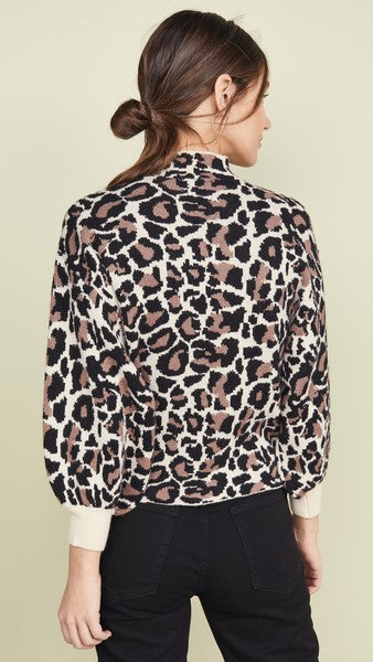 LINE+DOT Animal Adler Print Sweater