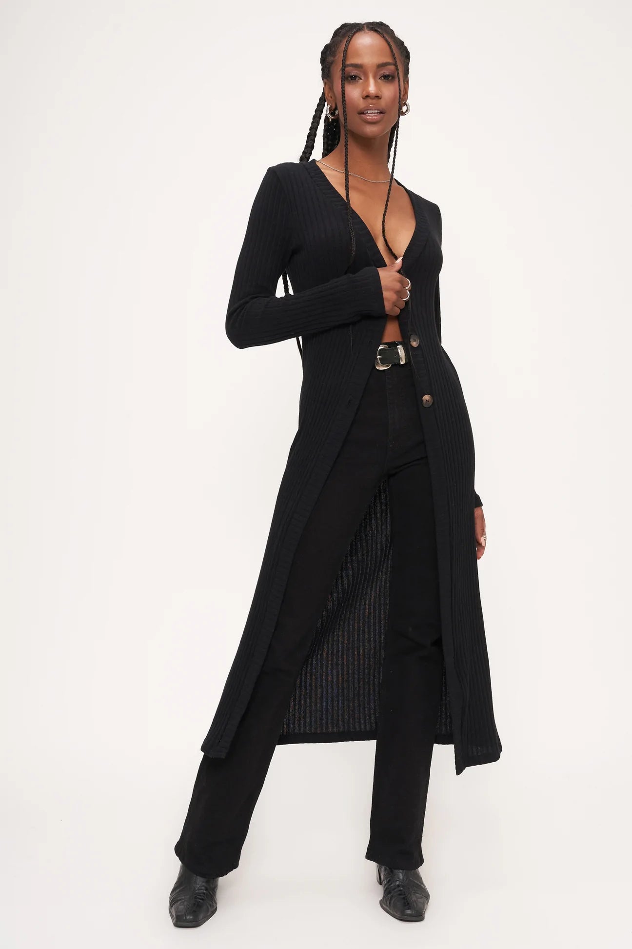 PROJECT SOCIAL T Mariposa Rib Cardigan