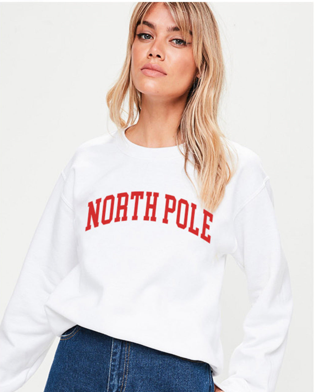 North Pole Raw Hem Sweatshirt