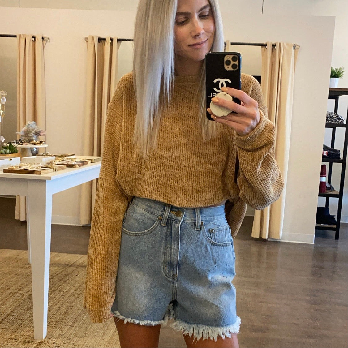MINKPINK Routine Denim Shorts