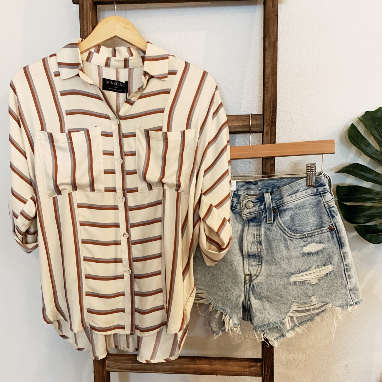 MINKPINK SIMIN Stripe Shirt