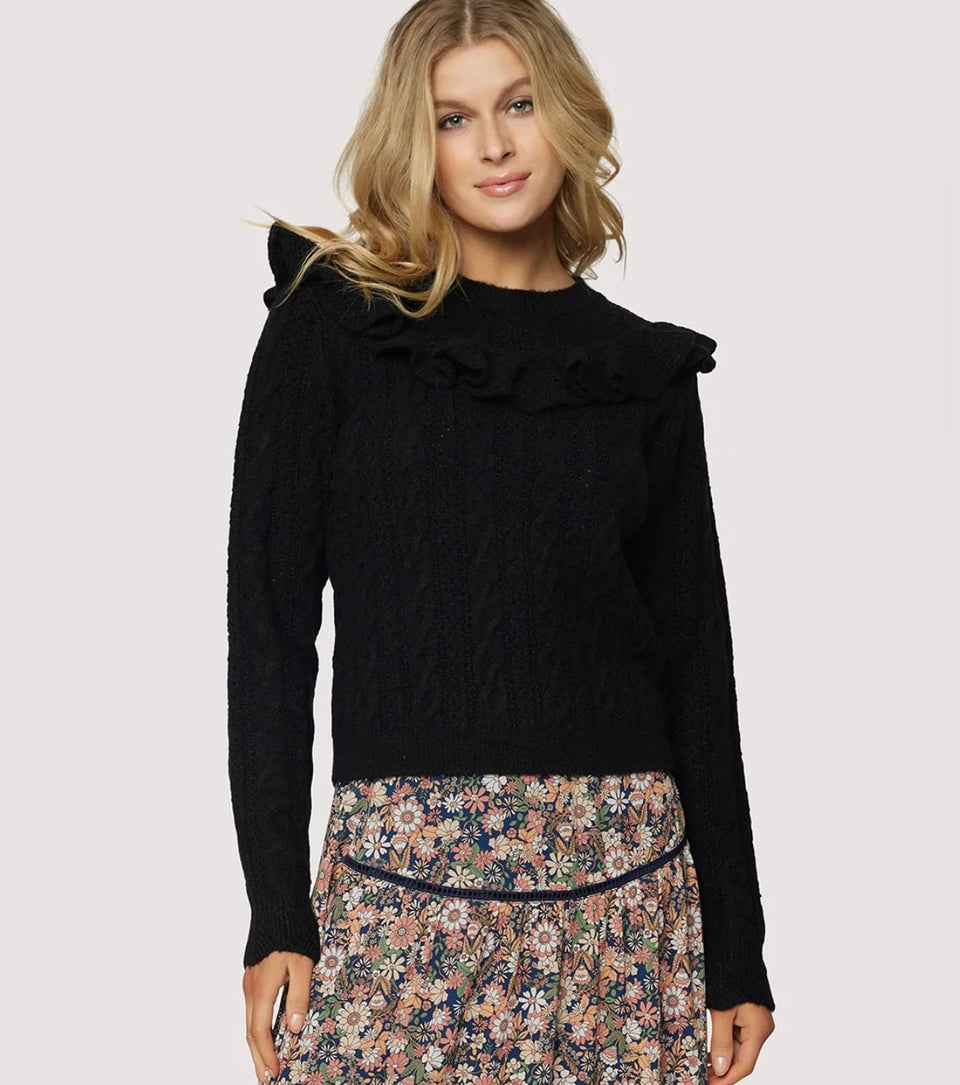 LOST + WANDER Grace Ruffle Sweater