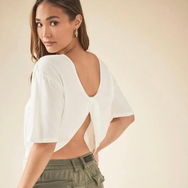 PROJECT SOCIAL T Entice Twist Back Tee