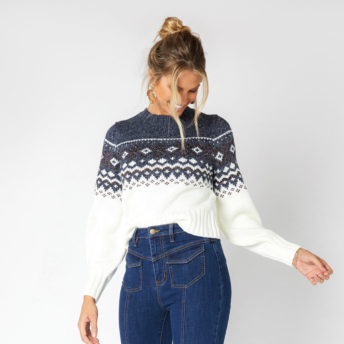 MINKPINK Solstice Fairisle Sweater