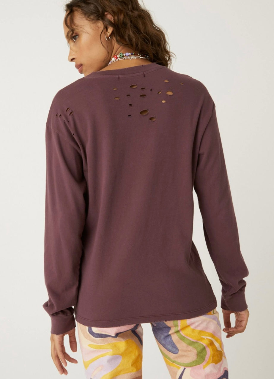 DAYDREAMER Johnny Cash Whiskey Oversized Long Sleeve