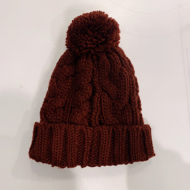 POM KNIT BEANIE