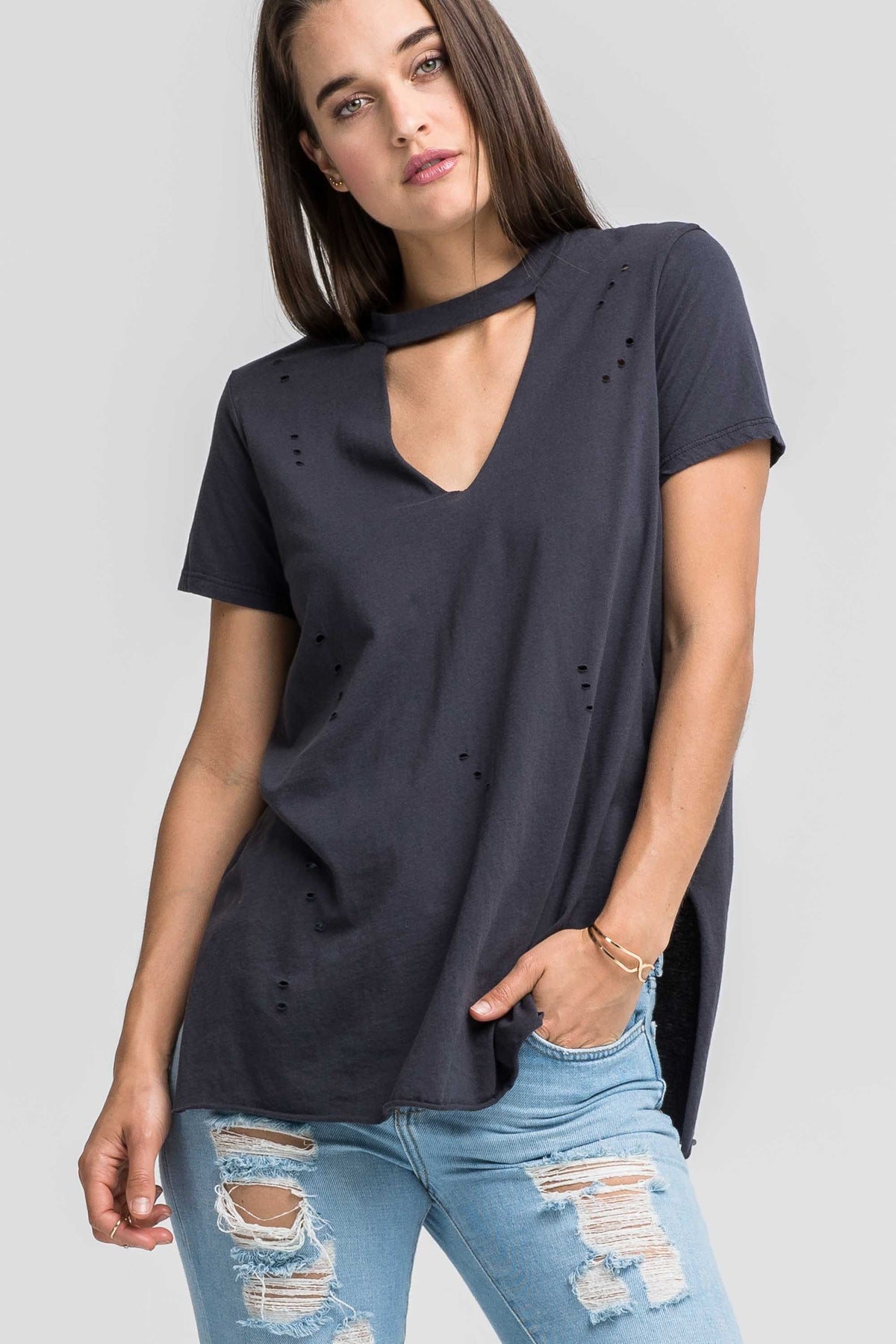 Lindy Tee- Coal