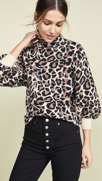 LINE+DOT Animal Adler Print Sweater